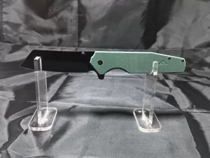 FLISSA 4-3/4" Reverse Tanto Folding Pocket Knife Green Micarta Handle