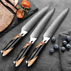 Damascus steak knives for sale