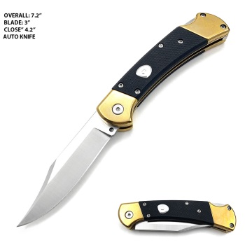 OTE Folding Hunter Auto Black G10 Handle