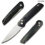 OTE Tactical D-2 Steel CNC Black Alum Handle Auto Knife with Safety Lock
