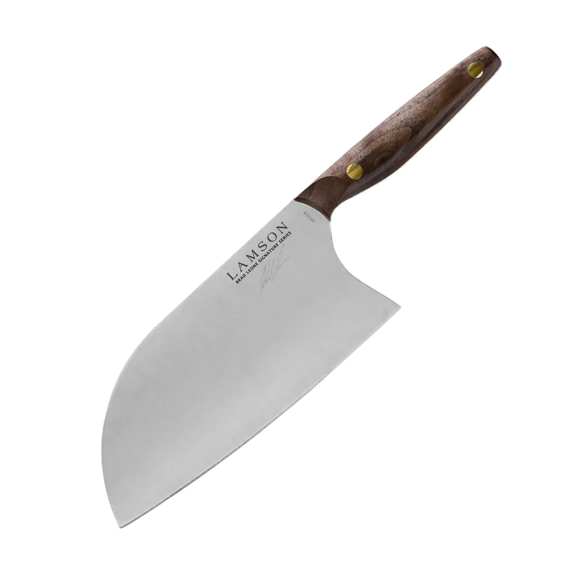 Brad Leone 8″ Signature Series Chinese Santoku Cleaver Knife – Walnut or Black G-10 Handle