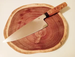 Spalted Tamarind wide Chef's knife